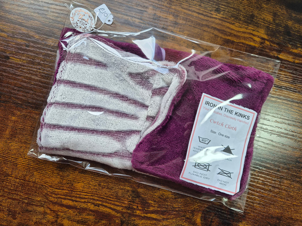 Purple and gray animal striped fleece comforter