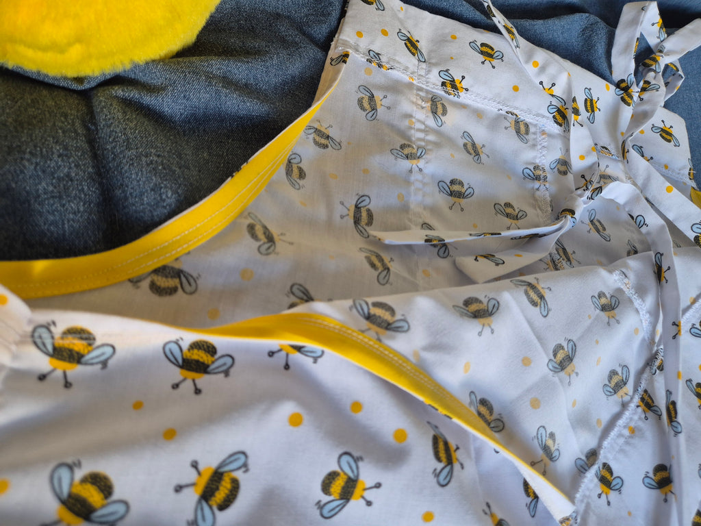 Close-up of Patty Playsuit showing finishing details on seams
